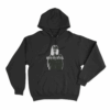 figure with early life crisis text Hoodie Black